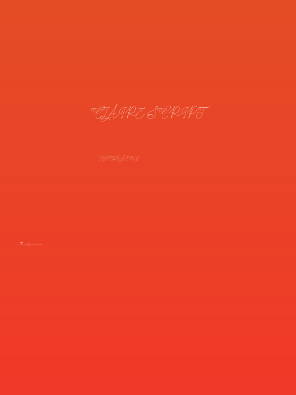 Claire Script Poster