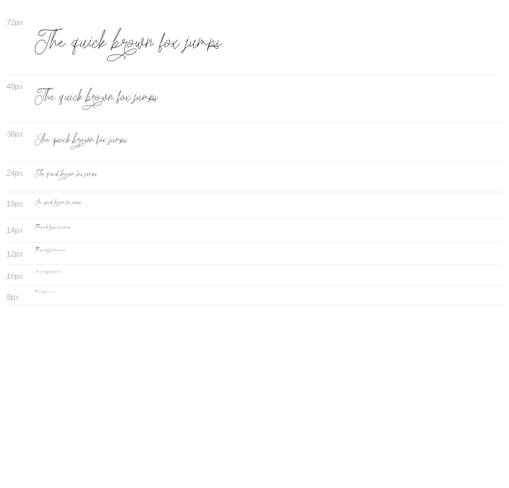 Claire Script Waterfall