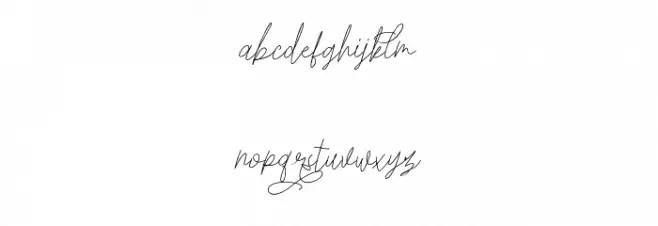 Claire Script Schriftart Kleinbuchstaben