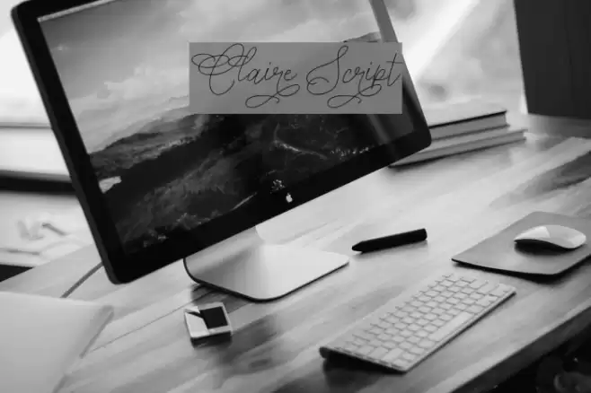 Claire Script Font examples