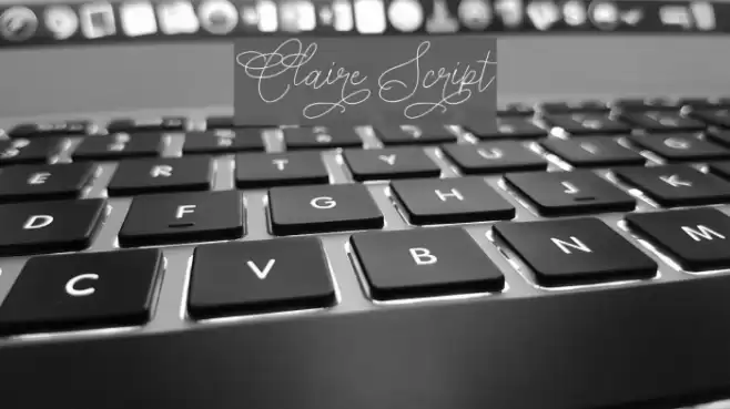 Claire Script Font examples