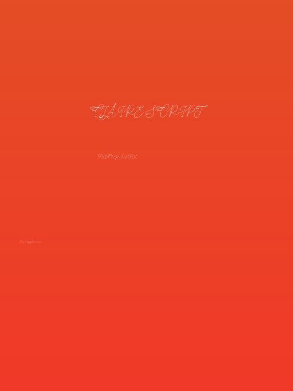 Claire Script Poster