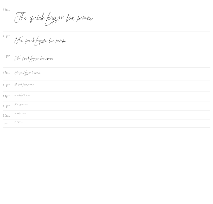 Claire Script Waterfall