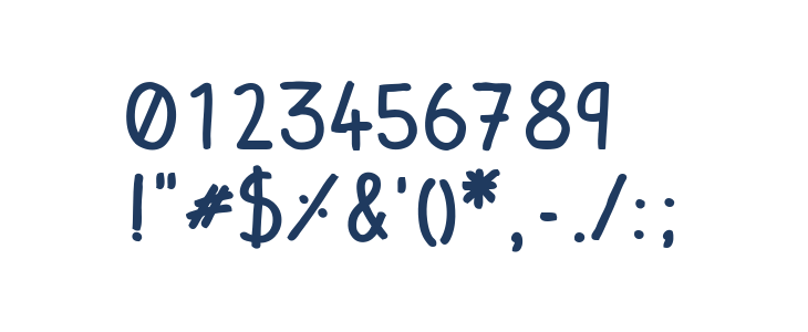 ClaireHand-Bold Other Characters