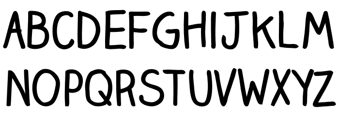 ClaireHand-Bold Font LOWERCASE