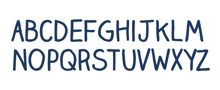 ClaireHand-Bold Lowercase