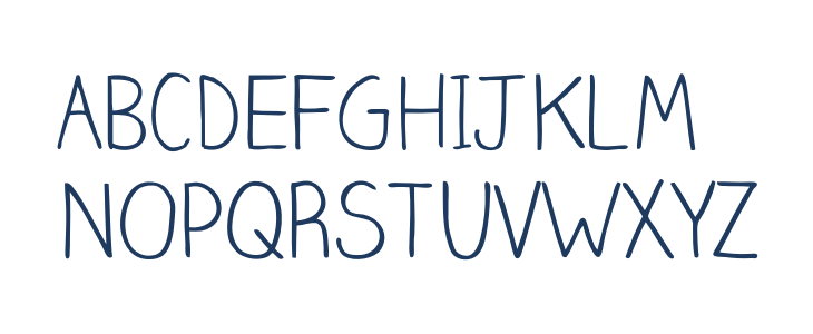 ClaireHand-Light Uppercase