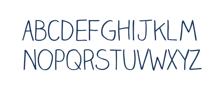 ClaireHand-Light Lowercase