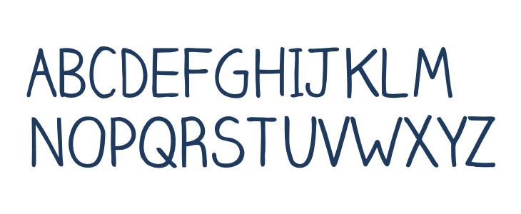 ClaireHand-Regular Uppercase