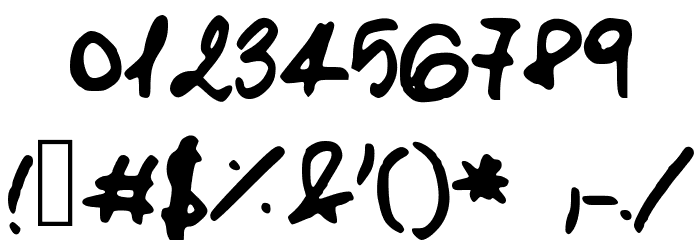ClairesHand Font OTHER CHARS
