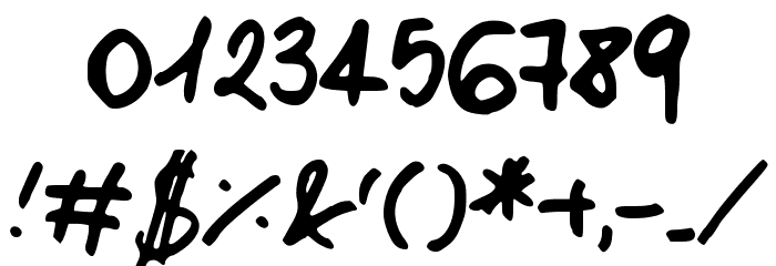 ClairesHand3 Font OTHER CHARS