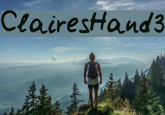 ClairesHand3 Font examples