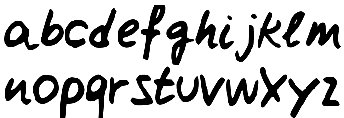 ClairesHand3 Font LOWERCASE
