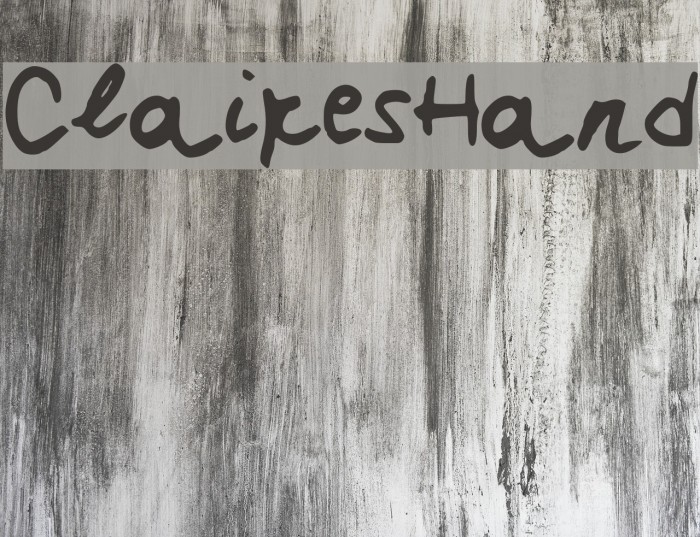 ClairesHand Font examples