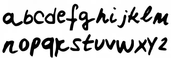 ClairesHand फ़ॉन्ट लोअरकेस