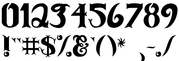 Clam-Dip Font OTHER CHARS