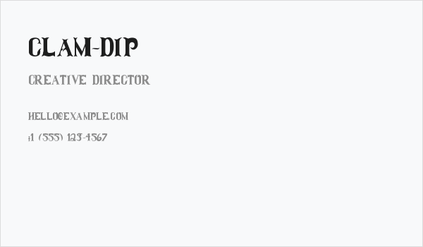 Clam-Dip Business Card