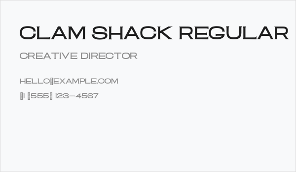 Clam Shack Regular Business Card