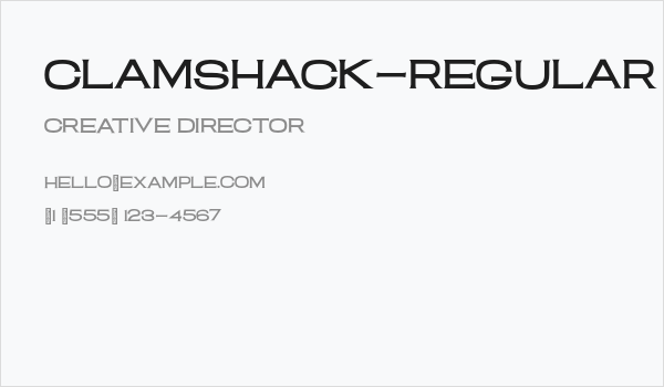 ClamShack-Regular Business Card