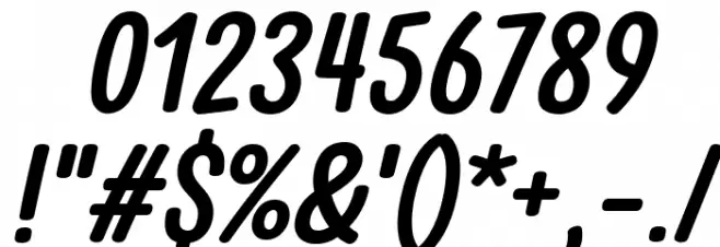 Clambake October Six Bold Italic Font OTHER CHARS