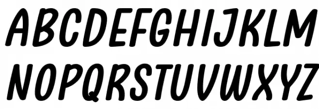 Clambake October Six Bold Italic خط أحرف كبيرة