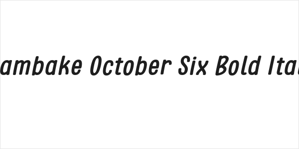 Clambake October Six Bold Italic Logo
