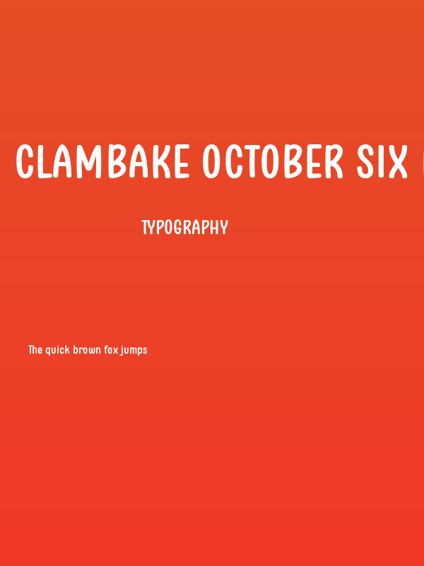 Clambake October Six Bold Poster