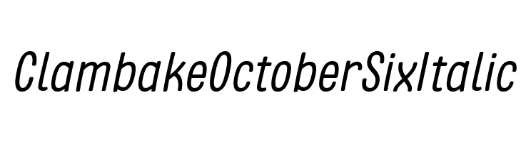 Clambake October Six Italic  les polices de caractères gratuit tlcharger