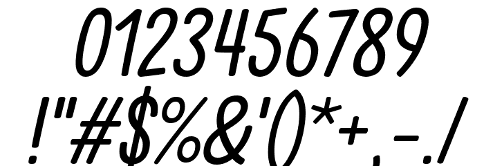 Clambake October Six Italic Font OTHER CHARS