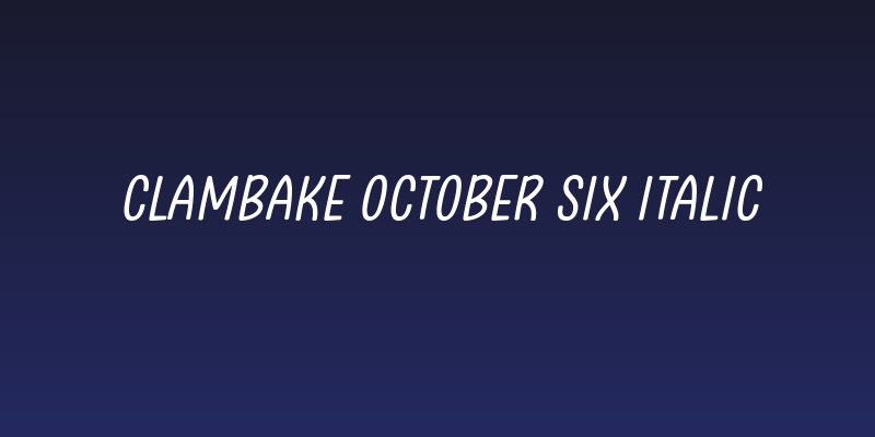 Clambake October Six Italic Social Header