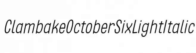 Clambake October Six Light Italic  Descarca Fonturi Gratis