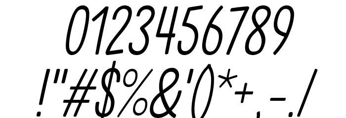 Clambake October Six Light Italic Font OTHER CHARS
