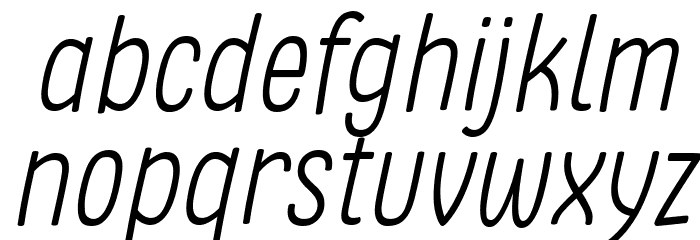 Clambake October Six Light Italic Font LOWERCASE