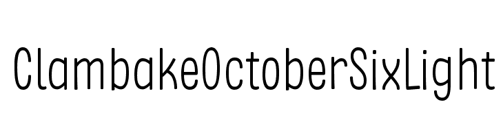 Clambake October Six Light  les polices de caractères gratuit tlcharger