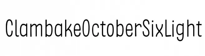 Clambake October Six Light  नि: शुल्क फ़ॉन्ट्स डाउनलोड