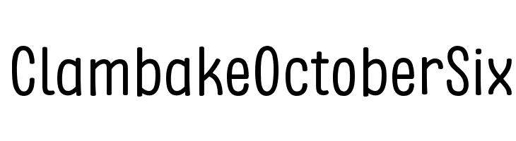 Clambake October Six  les polices de caractères gratuit tlcharger