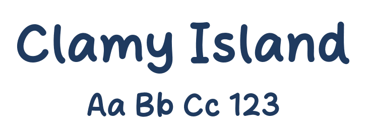 Clamy Island Font Preview