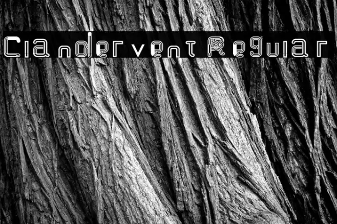 Clandervent Regular Caratteri examples