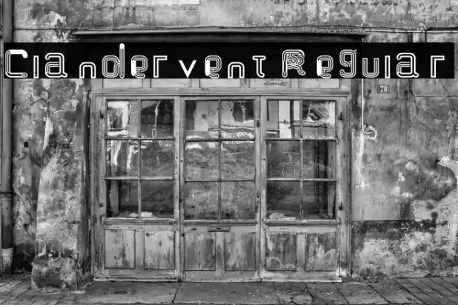 Clandervent Regular Caratteri examples