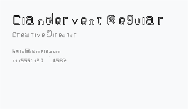 Clandervent Regular Business Card