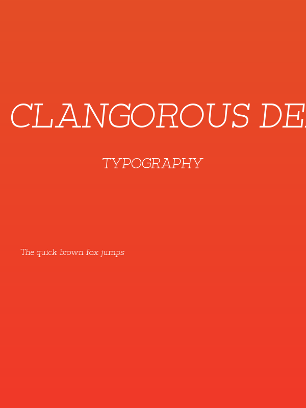 Clangorous Demo Italic Poster