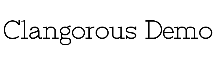 Clangorous Demo  フリーフォントのダウンロード