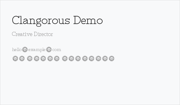 Clangorous Demo Business Card