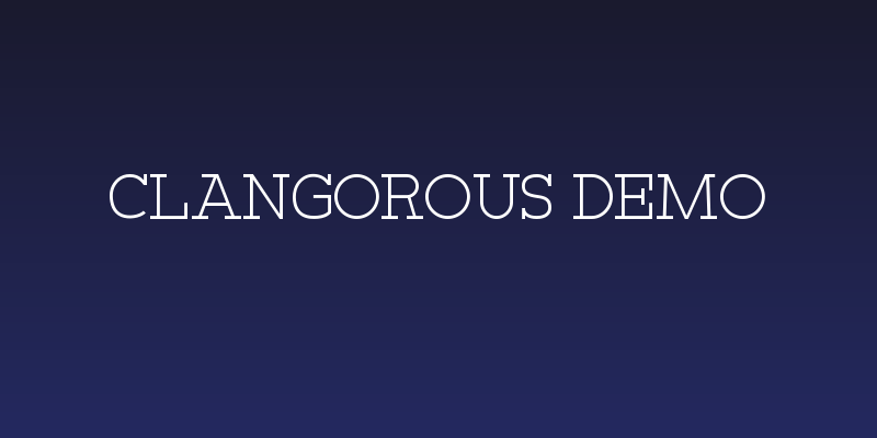 Clangorous Demo Social Header