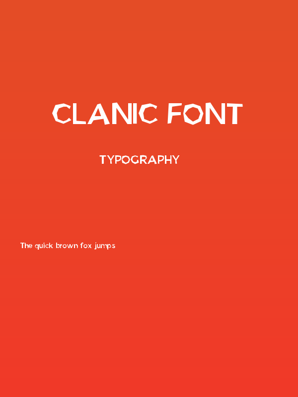 Clanic Font Poster