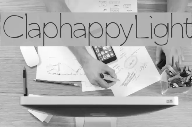 ClaphappyLight Font examples