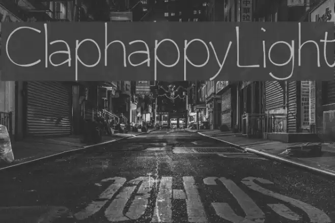 ClaphappyLight Font examples