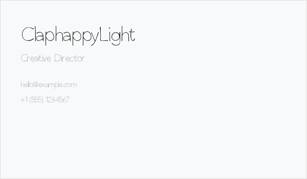 ClaphappyLight Business Card