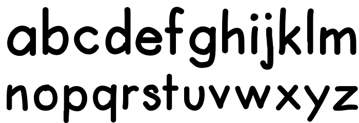 Claphappy Font LOWERCASE