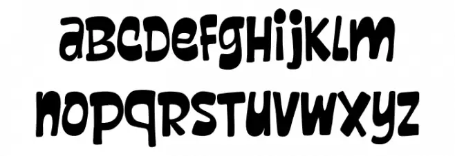 Claping Ballon Free Version फ़ॉन्ट लोअरकेस